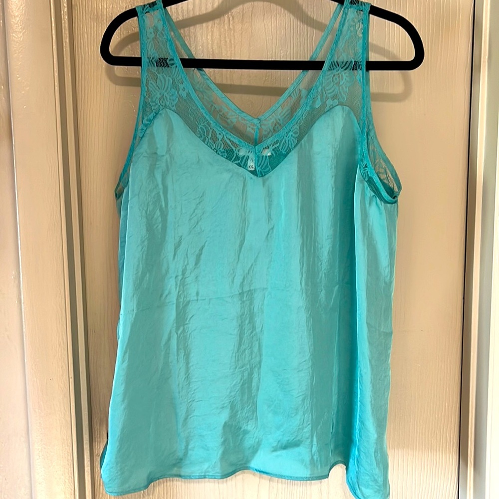 Teal Lace Tank